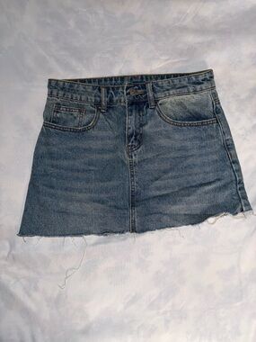 Classic Light Blue Denim Mini Skirt - Casual Everyday